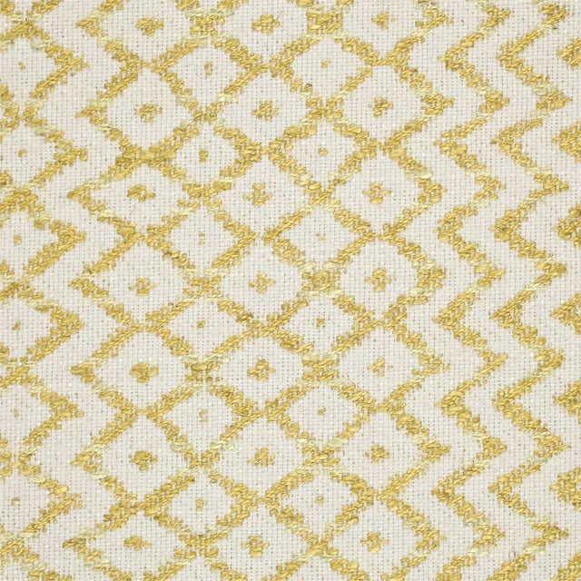 Sanderson Cheslyn Fabric in Citron/ Cream - a Sample For Sale