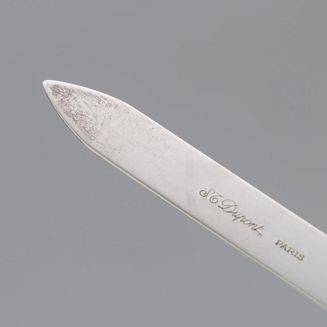 Vintage French Silver and Gold Bookmark by S.T. Dupont, Paris, 1930s For Sale - Image 6 of 10