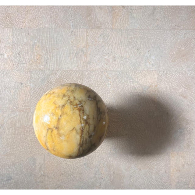 Mid 20th Century Vintage Italian Yellow Marble Mushroom, 1960s For Sale - Image 5 of 6