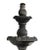 Balinese lava stone tall lotus fountain. Comprised of five stacked lotus bowls which are easy to dismantle and re-stack.