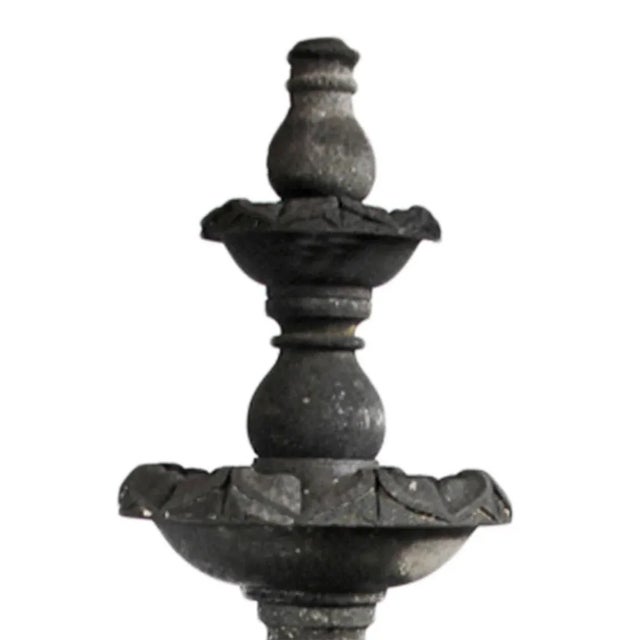 Balinese vintage lava stone tall lotus fountain. Comprised of five stacked lotus bowls which are easy to dismantle and re-...