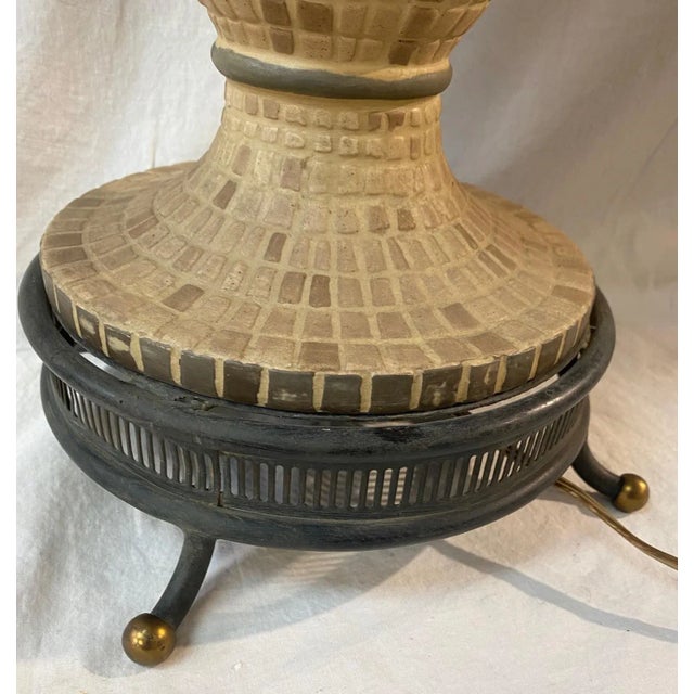 1990s Vintage Showroom Ceramic Mosaic Design Table Lamp For Sale - Image 5 of 13
