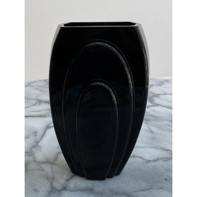 Onyx George Sakier for Fostoria Glass Company Vase For Sale - Image 8 of 13