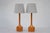 Vintage Scandinavian Oak Table Lamps from Elpe, Set of 2 For Sale - Image 15 of 15