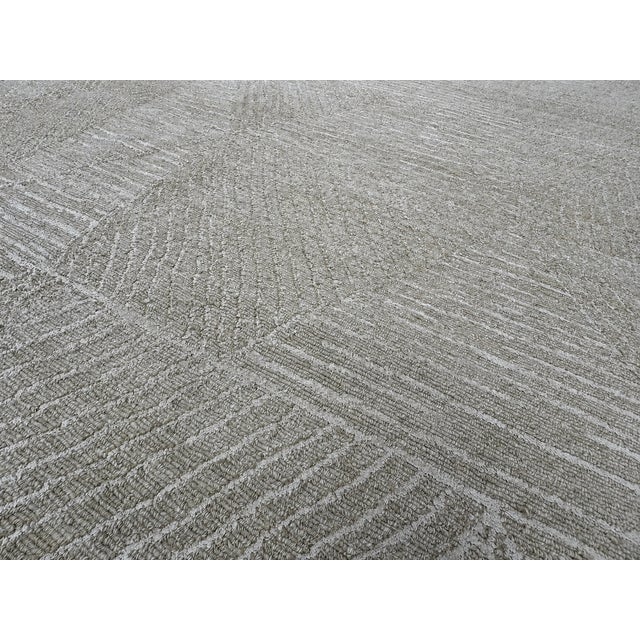 Rh Varusha Wool & Silk Rug – 12' × 15' Wheat | 100 Tibetan Knots Per Square Inch | Made in Nepal For Sale - Image 13 of 18