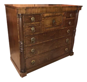19th Century Mahogany Gents Chest With Ring Pulls