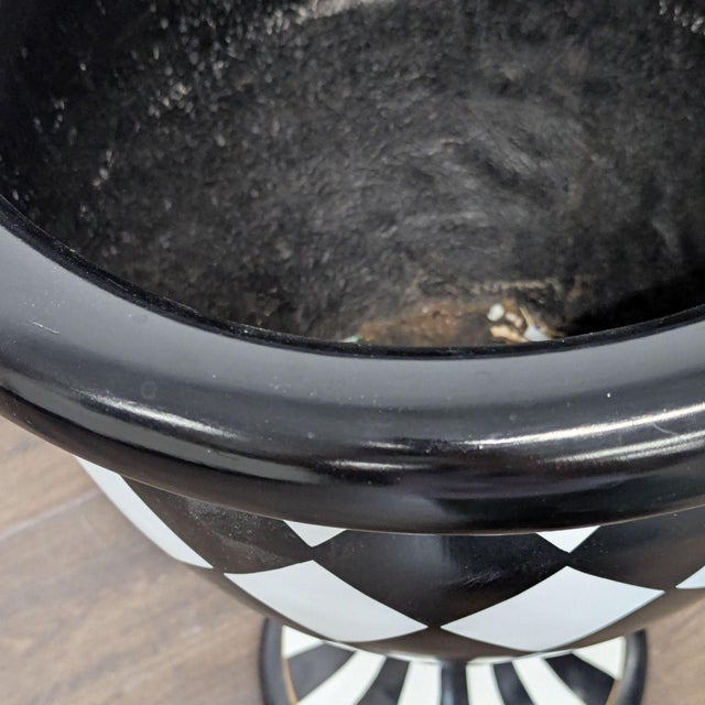 Mackenzie Childs MacKenzie-Childs Pedestal Urn For Sale - Image 4 of 4
