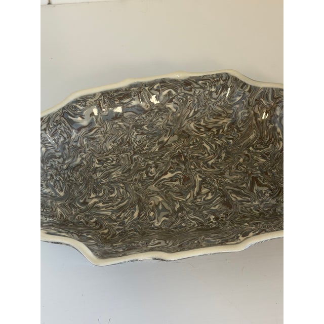 Gray Signed Christine Jouval Gray Aptware Platter For Sale - Image 8 of 12