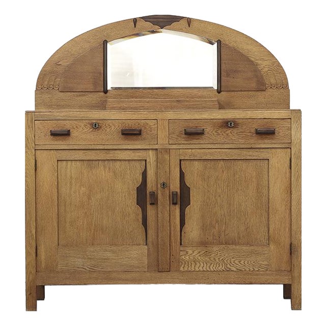 Antique Oak Art-Deco Dresser For Sale
