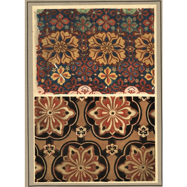 This is a Japanese silk textile lithograph that came from a French unbound album of fabric designs, Etoffes de Soie du...