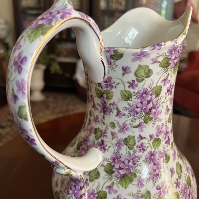 Vintage Chintz Patterned Pitcher and Basin Set For Sale - Image 11 of 11