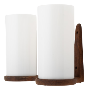 Teak Sconces by Uno and Östen Kristiansson for Luxus, Sweden, 1960s, Set of 2