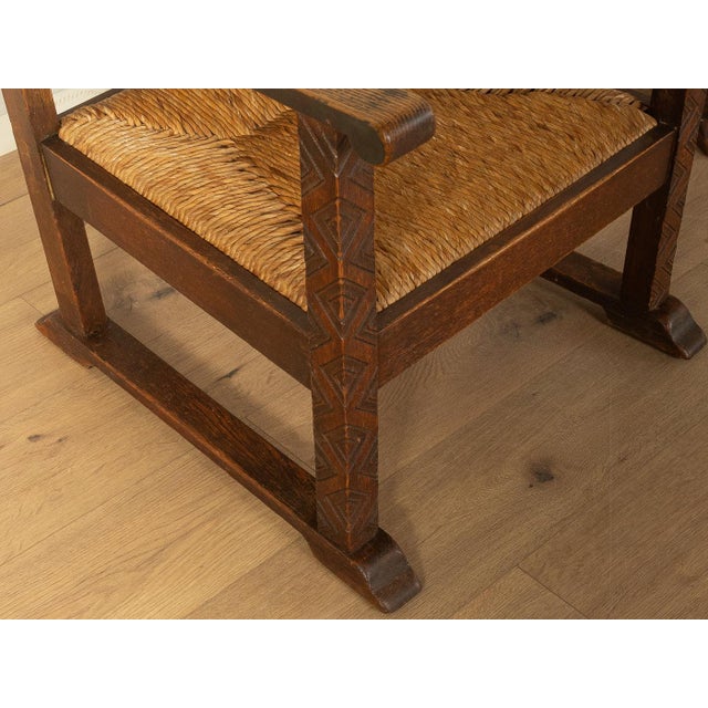 Wood Vintage Brutalist Wooden Armchair For Sale - Image 7 of 8