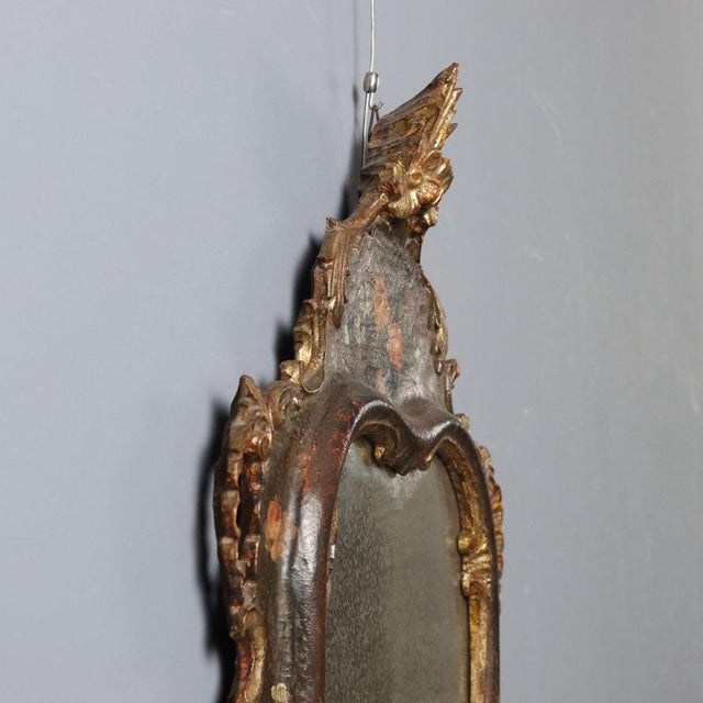 Goldenrod Lacquered and Painted Wood Countertop Mirror For Sale - Image 8 of 11