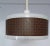Vintage German Adjustable White Plastic and Brown Decor Train Ceiling Lamp, 1970s For Sale - Image 6 of 7