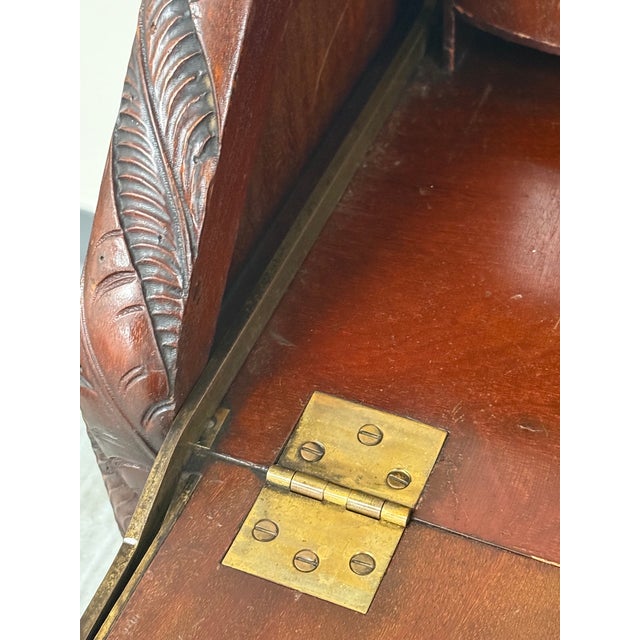 Brown Antique Mahogany Secretary Desk For Sale - Image 8 of 9
