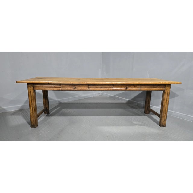 Large English Farmhouse Refectory Table, 1880s For Sale - Image 12 of 13