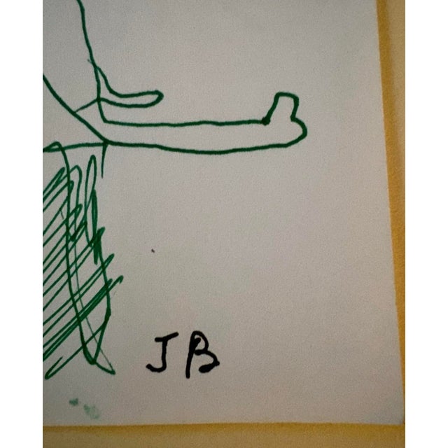 Figurative Abstract Figurative Drawing by Outsider Artist Jim Bloom, Signed For Sale - Image 3 of 5