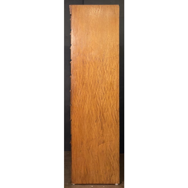 Wood Double Haberdasher's Cabinet With Glass-Fronted Drawers From England For Sale - Image 7 of 12
