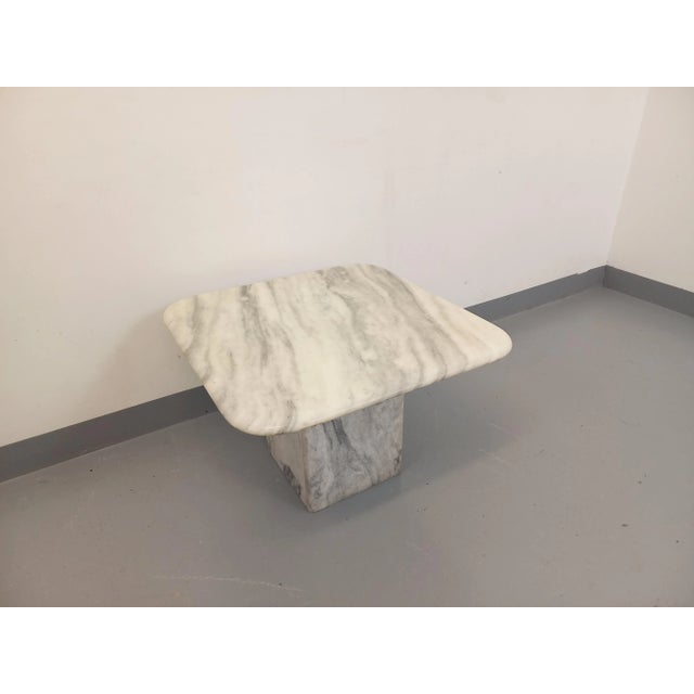 Vintage White Marble Coffee Table, 1970s For Sale - Image 12 of 13