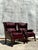 Vintage Regency Merlot Leather Wingback Chairs - A Pair For Sale - Image 9 of 10