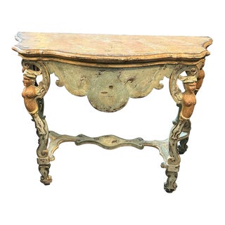 Late 19th Century Style Lacquered Wood Sicilian Console For Sale