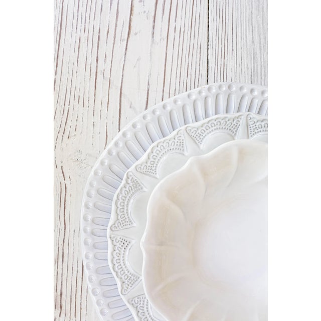 White VIETRI Incanto Stripe Four-Piece Dinnerware Set, Service for One For Sale - Image 8 of 12