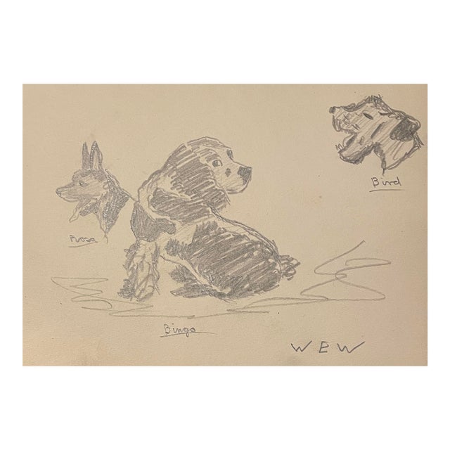 1943 Study of Dogs by William Wood For Sale