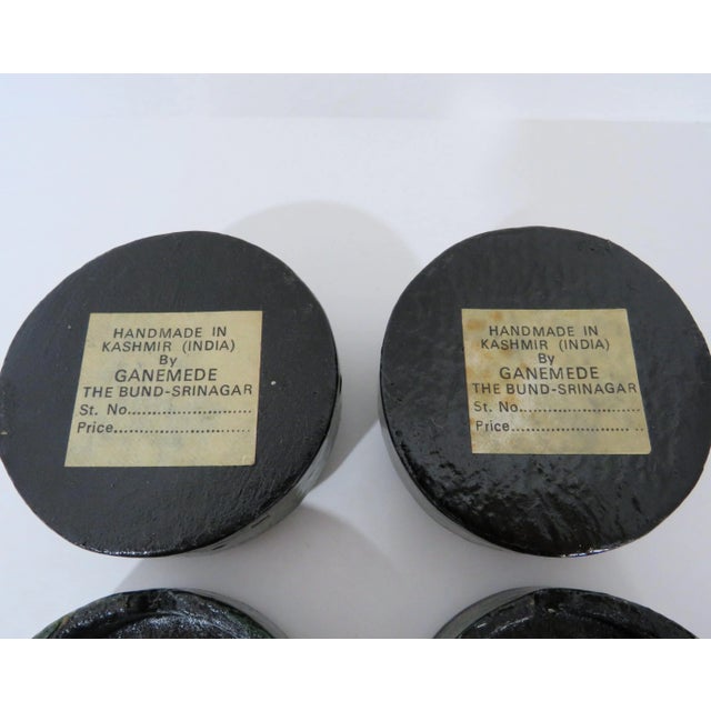 Late 19th Century Vintage Petit Kashmiri Boxes -- a Pair For Sale - Image 5 of 6