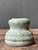 Vintage Textured Green Ceramic Vase For Sale - Image 10 of 13