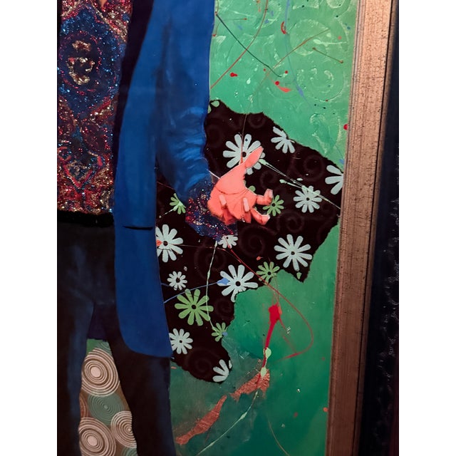 Contemporary Glynn Marcus “Nite the Carpet Was Red” 56th Grammy Awards Series Mixed Media Painting on Board Signed For Sale - Image 12 of 12