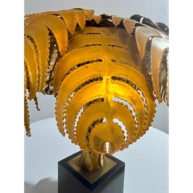 Maison Jansen Palm Tree Lamp by Christian Techoueyres for Maison Jansen, 1970s For Sale - Image 4 of 14