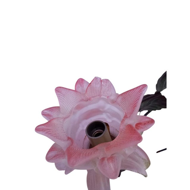 Vintage Floor Lamp with Murano Glass Roses, Italy, 1960s For Sale - Image 14 of 18