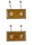 French Provincial Pair of Vintage French Mid Century Wood and Metal Double Wall Hooks on Wood Plaques For Sale - Image 3 of 18