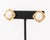 Pair of Mabe Pearl and Diamond 14K Yellow Gold Earrings, designed as 14K yellow gold square forms, decorated with two...