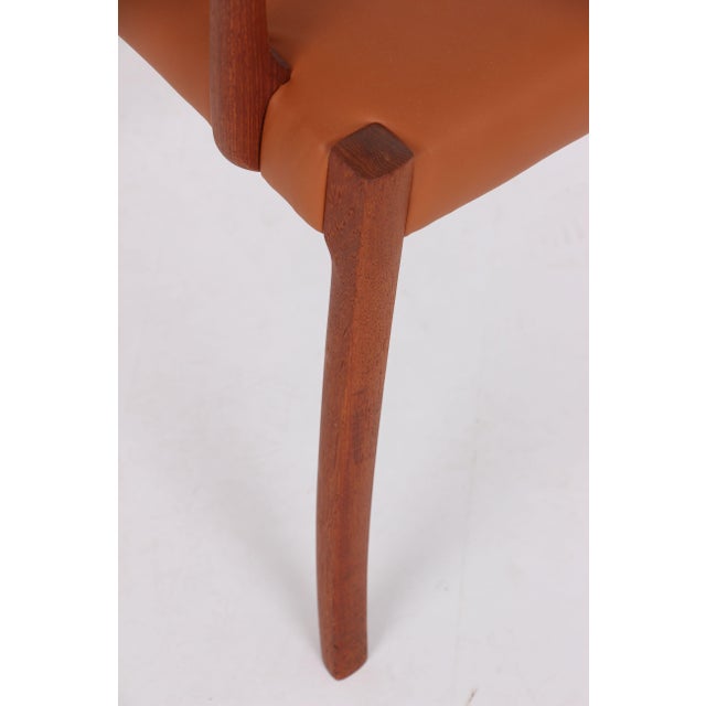 Armchair in Mahogany and Leather by Ole Wanscher for A. J. Iversen, Denmark, 1930s For Sale - Image 10 of 11