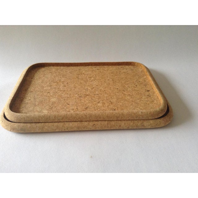 Modern Cork Serving Trays a Pair Chairish