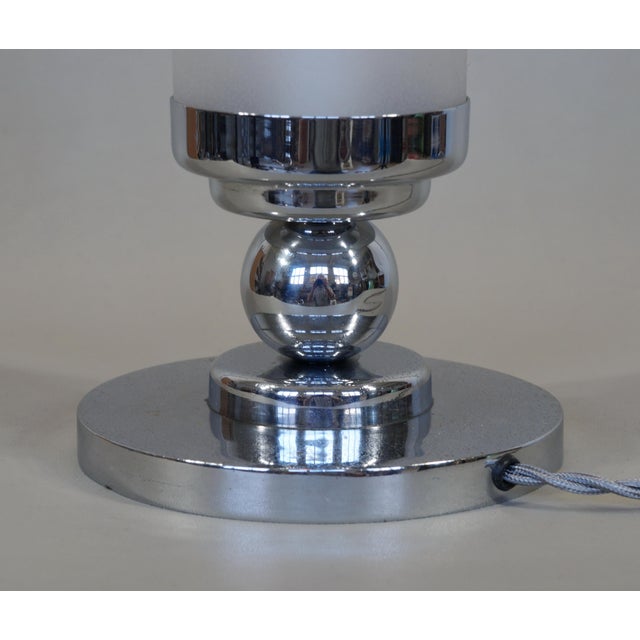Metal French Art Deco Table Lamp by Buiret & Debeaurain 1930s France For Sale - Image 7 of 11