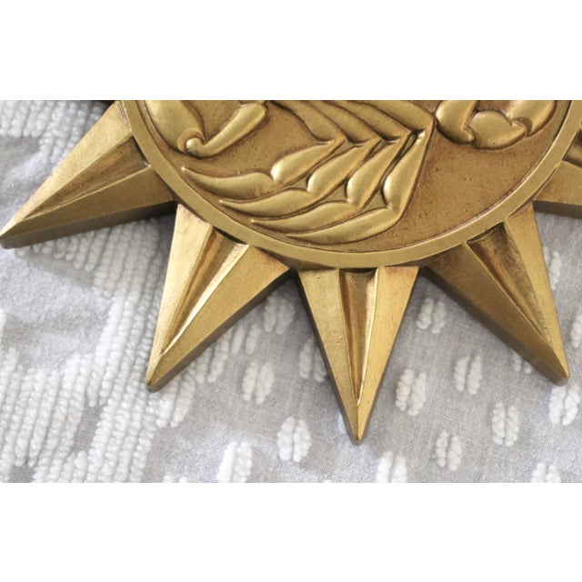 Syroco 1960s Syroco Gold Zodiac Plaques Aquarius For Sale - Image 4 of 9