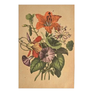 1860s French Antique Botanical Chromolithograph-Lily-With Documentation,matted