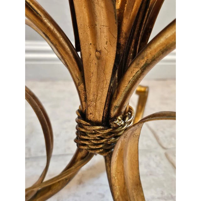 1960s Mid Century Hollywood Regency Gold Gild Floor Lamp For Sale In Los Angeles - Image 6 of 18