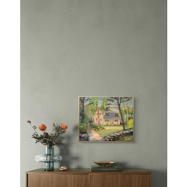 Original Landscape Oil Painting of Cottage - Signed For Sale In New York - Image 6 of 6