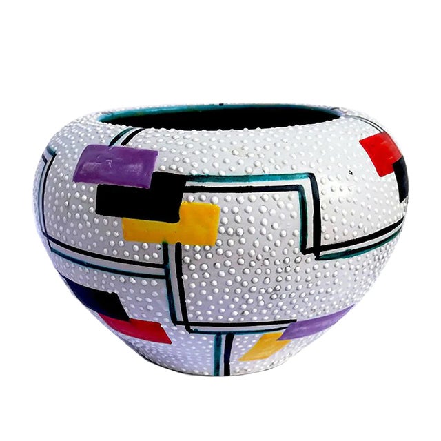 Italian Ceramic Vase from Ars Deruta, 1954 For Sale