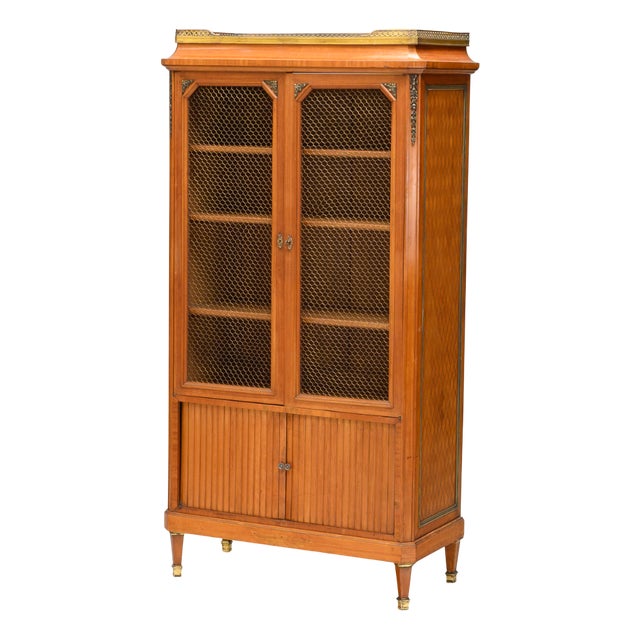 Satinwood Display Cabinet, 1930s For Sale