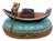 Vintage French Limoges Porcelain Gondolier Gondola Form Trinket Box For Sale