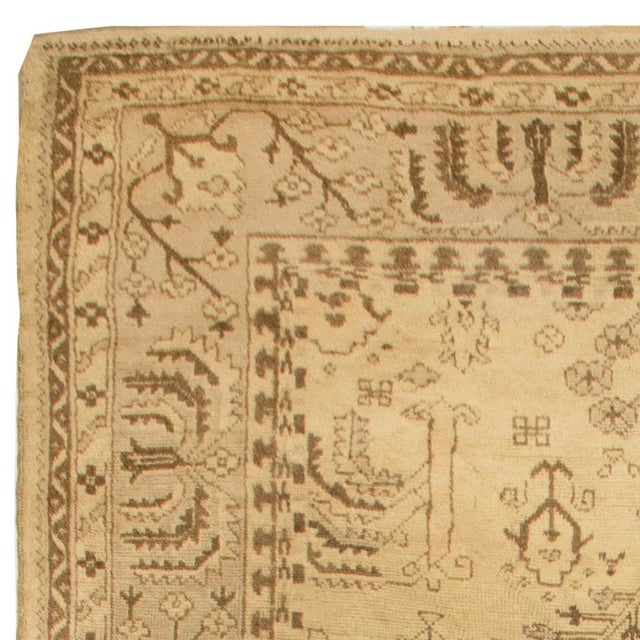Oversized 1920s Turkish Oushak Rug For Sale - Image 4 of 4