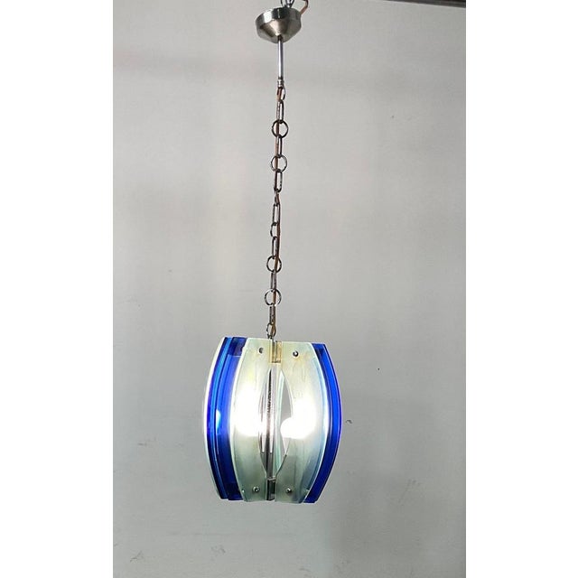 Three Lights Hanging Lamp from Fontana Art, 1970 For Sale - Image 16 of 18