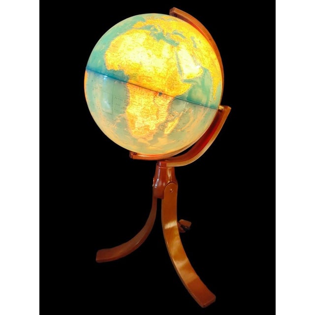 Vintage Globe in Wood & Plastic For Sale - Image 12 of 15