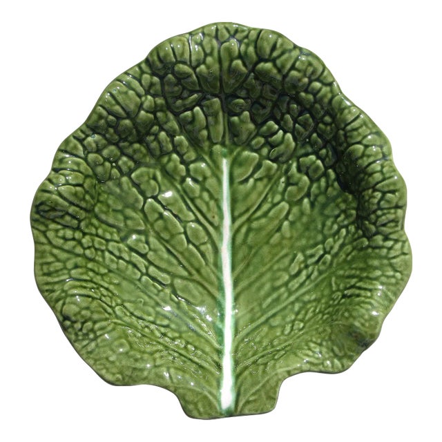 1950s Cabbage Fruit Bowl, Earthenware, Portuguese For Sale