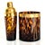 2010s Faux Tortoise Shell Glass Cocktail Set With Brass Accents, 4 Piece Set For Sale - Image 5 of 8